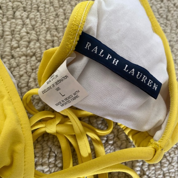 Ralph Lauren yellow bikini womens large - Picture 3 of 3
